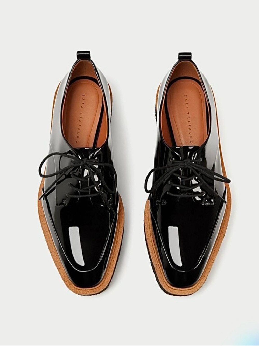 ZARA Platform Lace- Up Derby Shoes sz 8.5/9